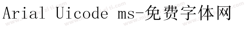 Arial Uicode ms字体转换